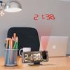 7.4 Inch Led Digital Projector Snooze Clock Acrylic Mirror Double Alarm Clocks Projection Wakeup