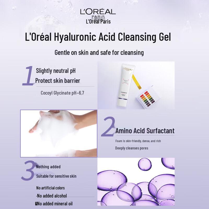 L'Oréal Очищающее средство с гиалуроновой кислотой и аминокислотами