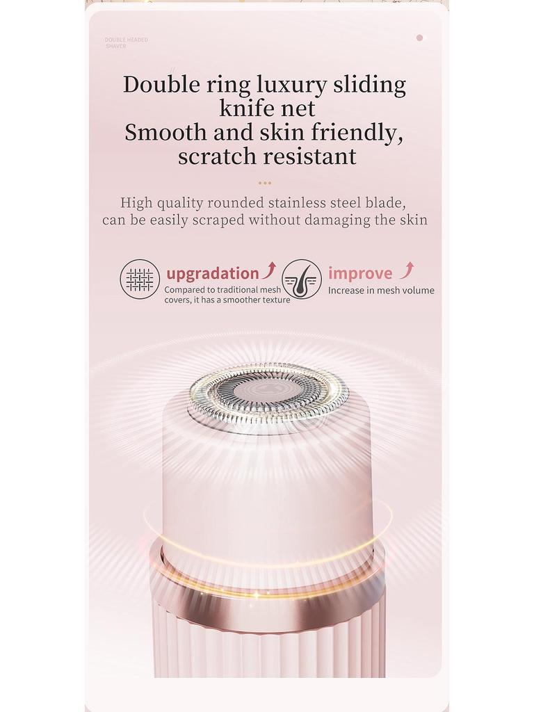 Женский электрический эпилятор с двумя головками и триммер для лобковых волос