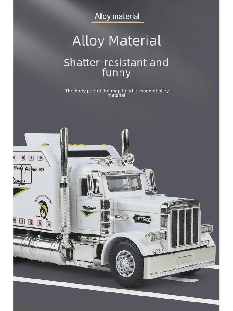 Модель трактора Peterbilt 389 Alloy в масштабе 1/24 со звуком и светом, инерционный механизм - детская подарочная игрушка