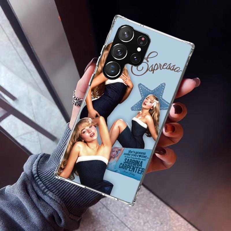 CR66 S-Sabrina C-Carpenter Чехол для телефона для Samsung Galaxy S23 S24 S25 Edge S26 Ultra S22 + S21 Plus S20 FE Чехол Силиконовый Принт S