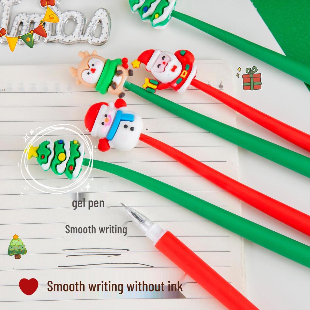 Cute Christmas Cartoon Silicone Shaker Gel Pen - Student Stationery Gift