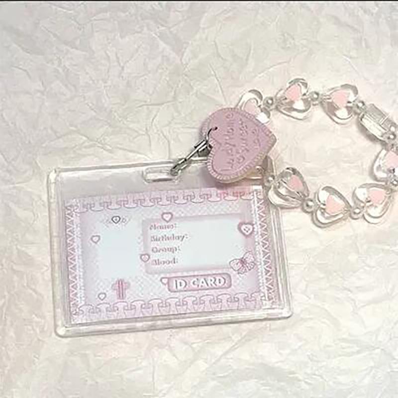 Kawaii 3-дюймовый держатель для фотокарт Kpop, акриловый кристалл, кредитный ID, держатель для фотобанковской карты, защитный чехол для автобусной карты, подвеска-брелок