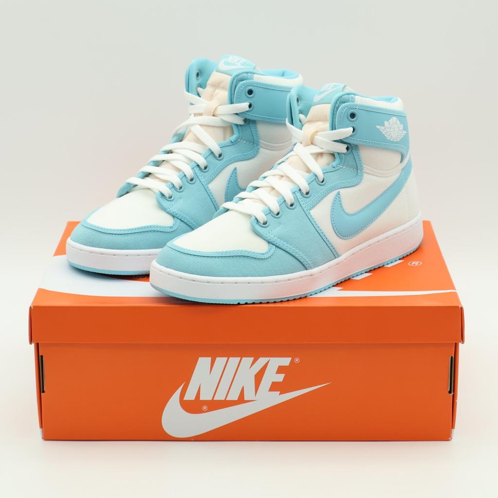 DO5047-411 Nike Air Jordan 1 High KO Выбеленный Аквамариновый Синий Белый Мятно-Зеленый (Мужской)