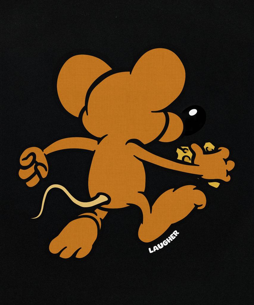 LAUGHER Футболка 'N' Run Mouse - Черная
