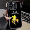 Чехол для телефона iPhone 17 Air 16E 15 16 Pro Max U-U2 Обложка Rock Band 14 Plus 13 12 Mini Мягкий силиконовый чехол Fundas