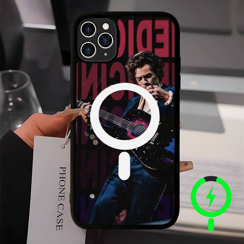 Чехол с магнитом для iPhone 17 16 14 13 12 11 15 Pro Max Plus, чехол для телефона с поддержкой беспроводной зарядки, с изображением поп-певца Гарри Стайлса