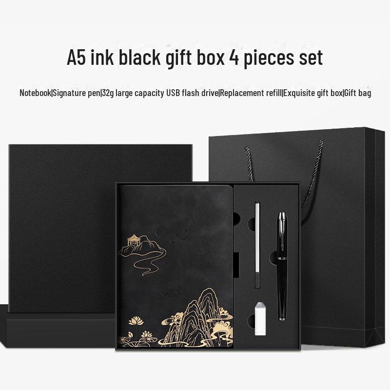 Подарочный набор из блокнотов формата А5 «Культура и творчество» — сувенир в китайском стиле с индивидуальным логотипом