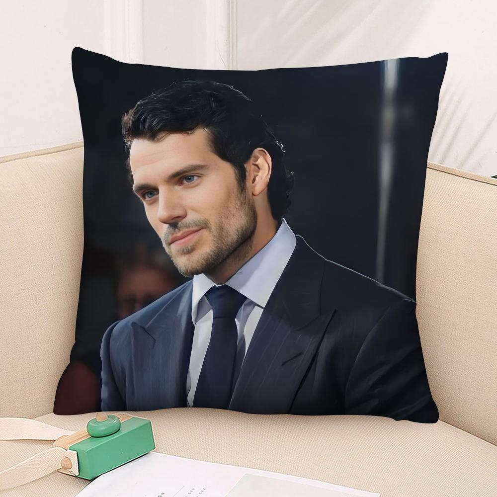 Наволочка для подушки Super Star H-Henry Cavill 3D-печать Полиэфирное волокно 40*40 см Домашний диван Декоративная наволочка для подушки Подарок на праздник