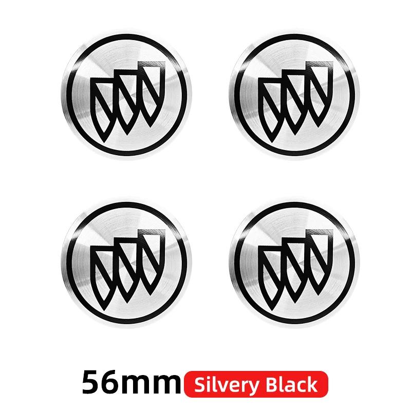 RFG3 4pcs 3D 56mm 60mm 65mm Car Wheel Hub Centre Cap For Buick Badge Emblem Hub Center Cover Car Logo Sticker Styling Accessories