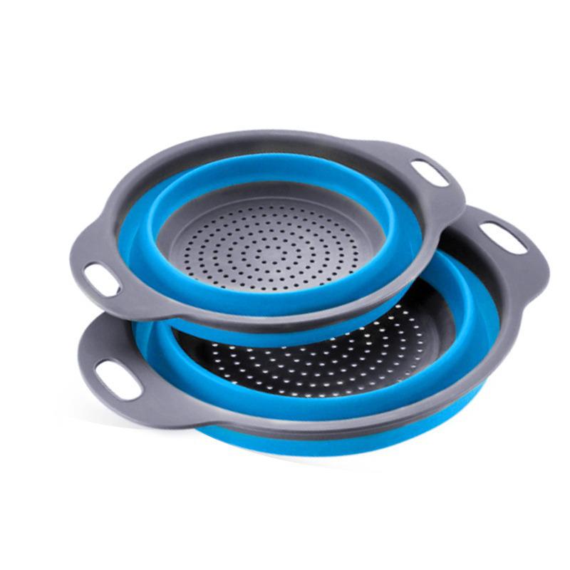 Adjustable Silicone Telescopic Folding Drain Basket for Vegetables