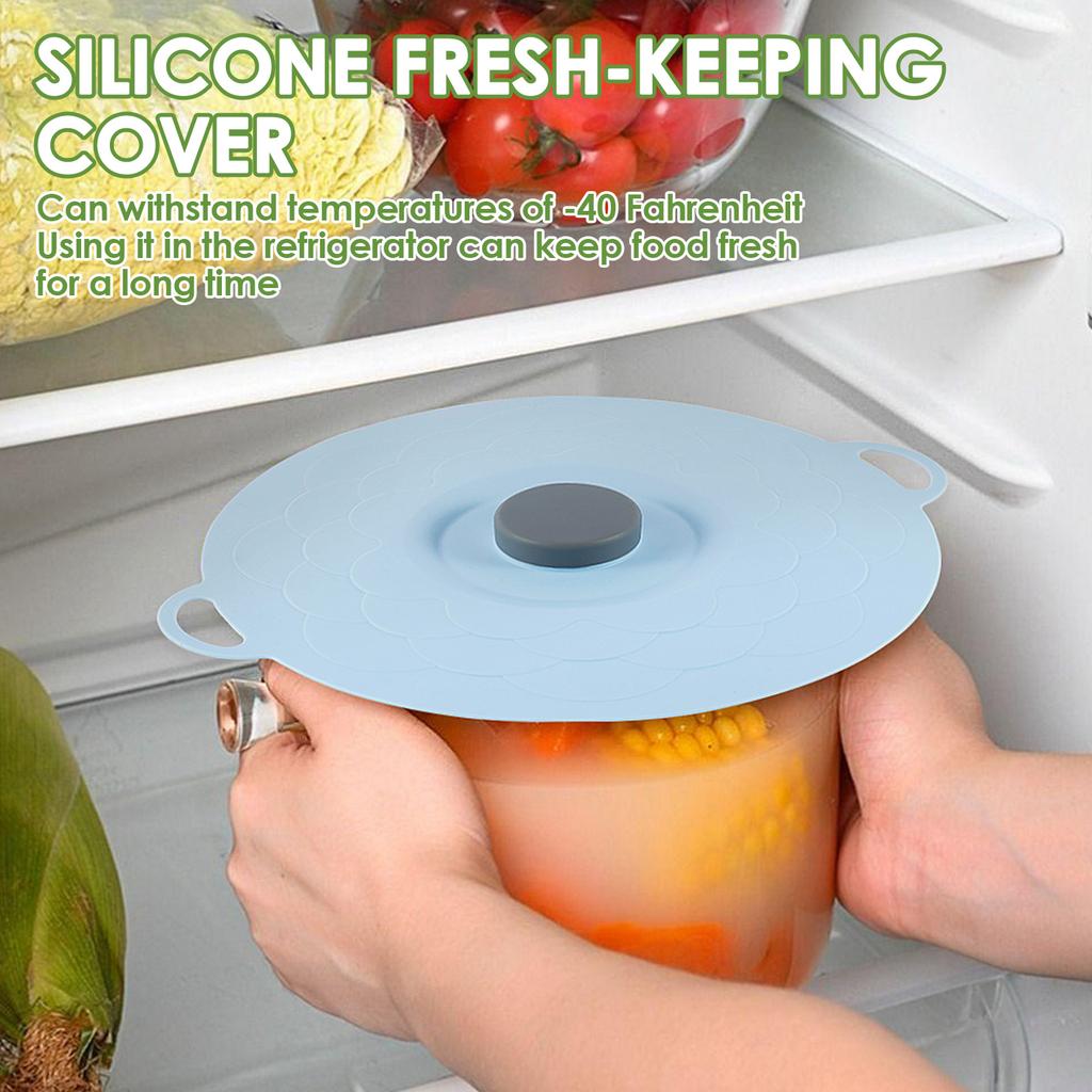 5Pcs Silicone Food Fresh Cover Set Microwave Bowl Cover Kitchen Sealed Pot Lid Spill Proof Reusable for Kitchen Storage