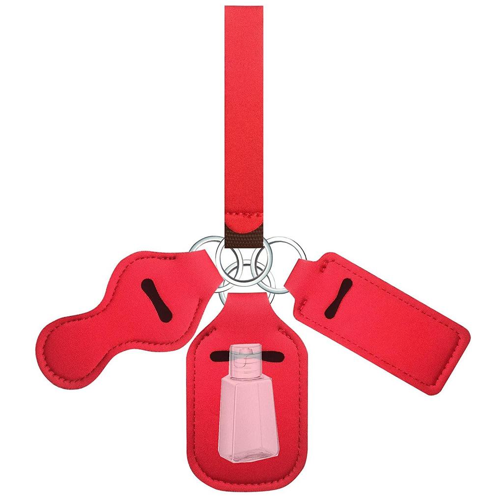 Многоразовый набор бальзамов для губ с 5 дорожными флаконами, держателем для губной помады и защитными чехлами