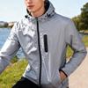 1 Reflective Waterproof Motorcycle Riding Jacket Windproof Hooded Long Sleeve Outdoor Cycling Running Use