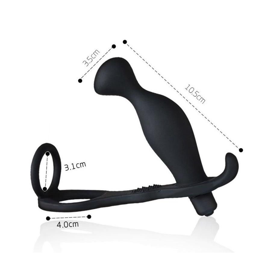 Вибратор Мужской Массаж Простаты Анальная Пробка Задержка Кольцо Мужской Секс-Игрушка