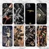 AK47 Handgun Gun BUllets Funda Case For Apple iPhone 14 11 13 12 Pro 7 XR X XS Max 8 Plus 6 6S 14Pro Black Soft Phone Shell