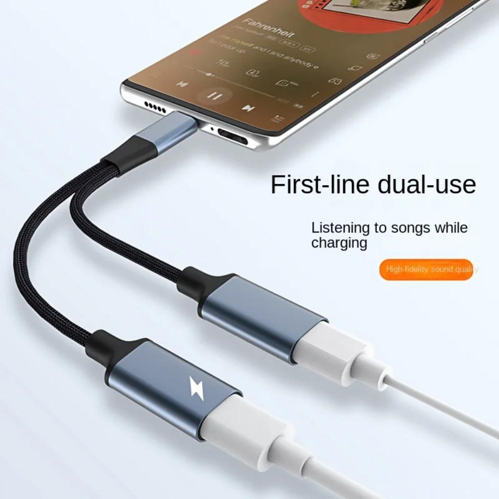 OTG Adapter Type C To Dual Type C Cable 2 In 1 USB Type C Audio Cable  for Phone/Earphone