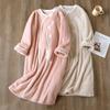New Autumn and Winter Women's Plus Velvet Thickened Flannel Nightgown Coral Velvet Nightgown Bathrobe Long Bathrobe Nightgown