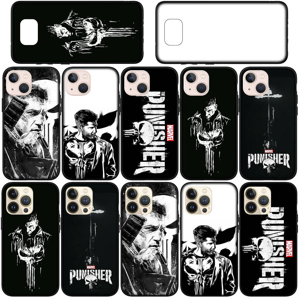 Чехол для iPhone 16 15 Xiaomi Redmi Note 14 13 12 11 Pro Max X 8 9 16e Samsung Galaxy S25 S24 S23 Moto G75 G85OPPO Huawei Punisher Marvel Phone Case