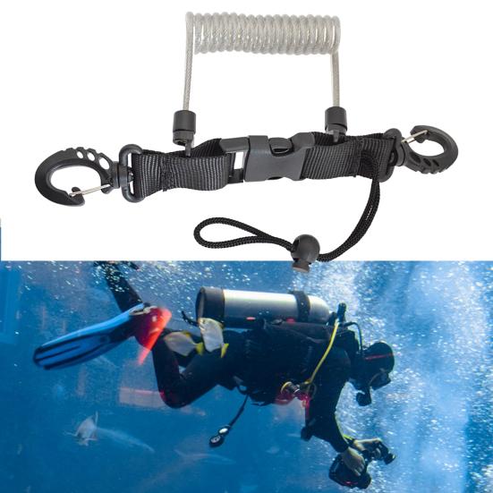Страховочный шнур для дайвинга с быстросъемной пряжкой, эластичный, портативный, износостойкий, высокопрочный, инструмент против потери, страховочный шнур для камеры для дайвинга, аксессуар для каякинга