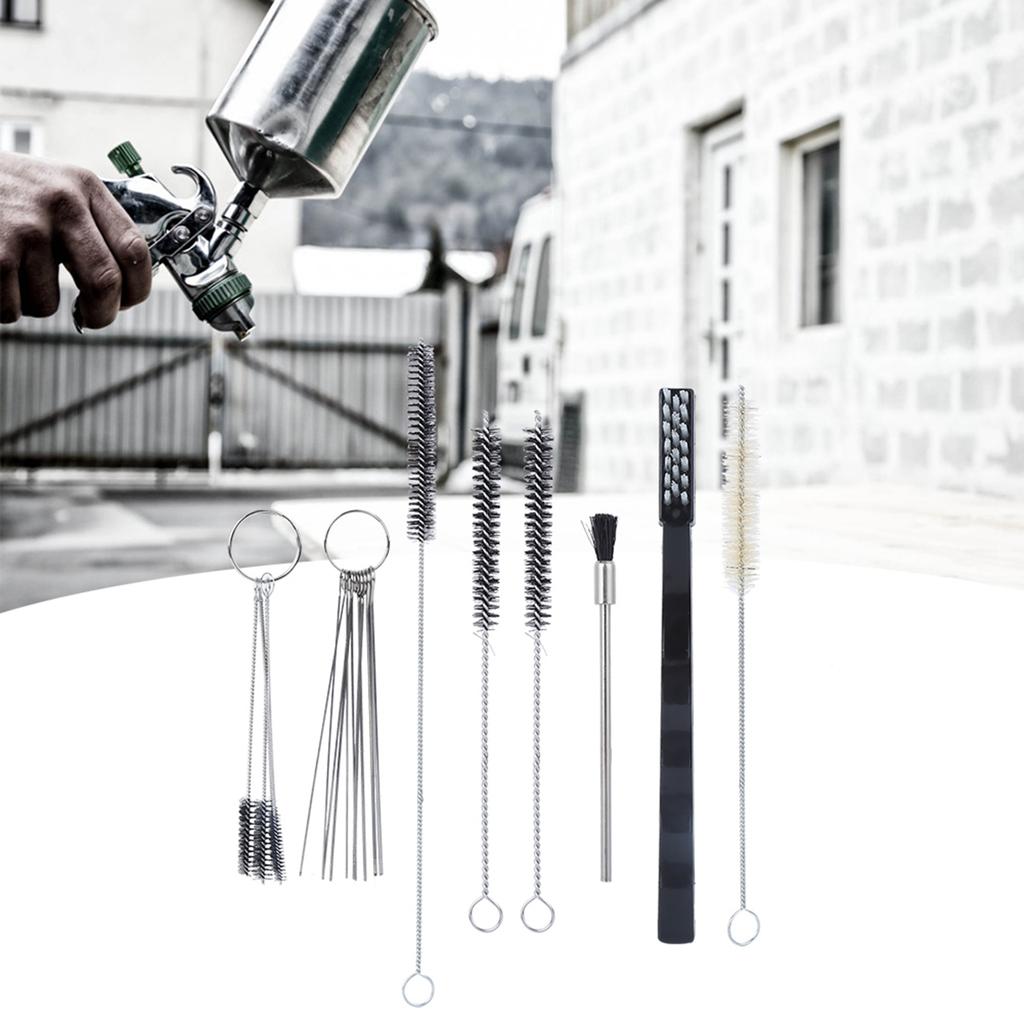 Набор из 21 шт./компл. Инструмент для чистки и ремонта сопла аэрографа, Аппаратные аксессуары, Ручной инструмент, Набор игл и щеток для распылительных инструментов