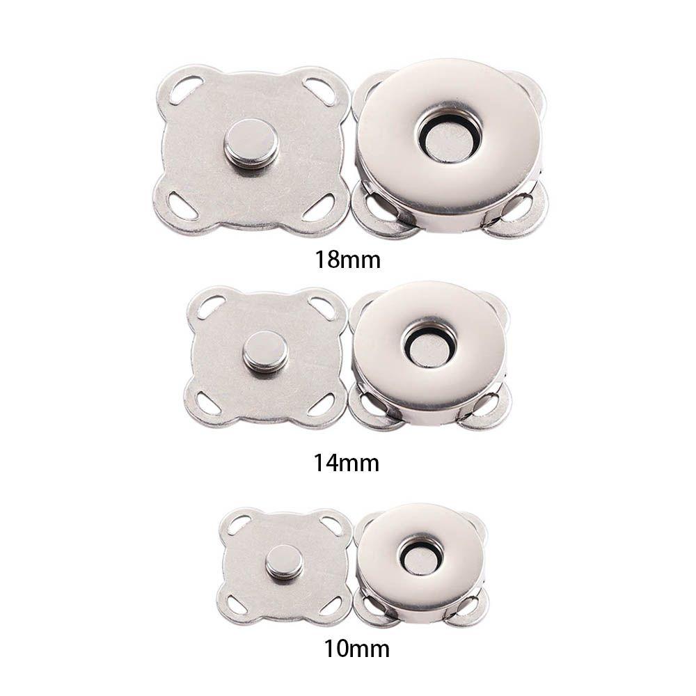 Creative Silvery For Bag,Wallet,Notebook Making Metal Clasp Closures Sewing Buttons Snaps DIY Accessories Adsorption Buckle