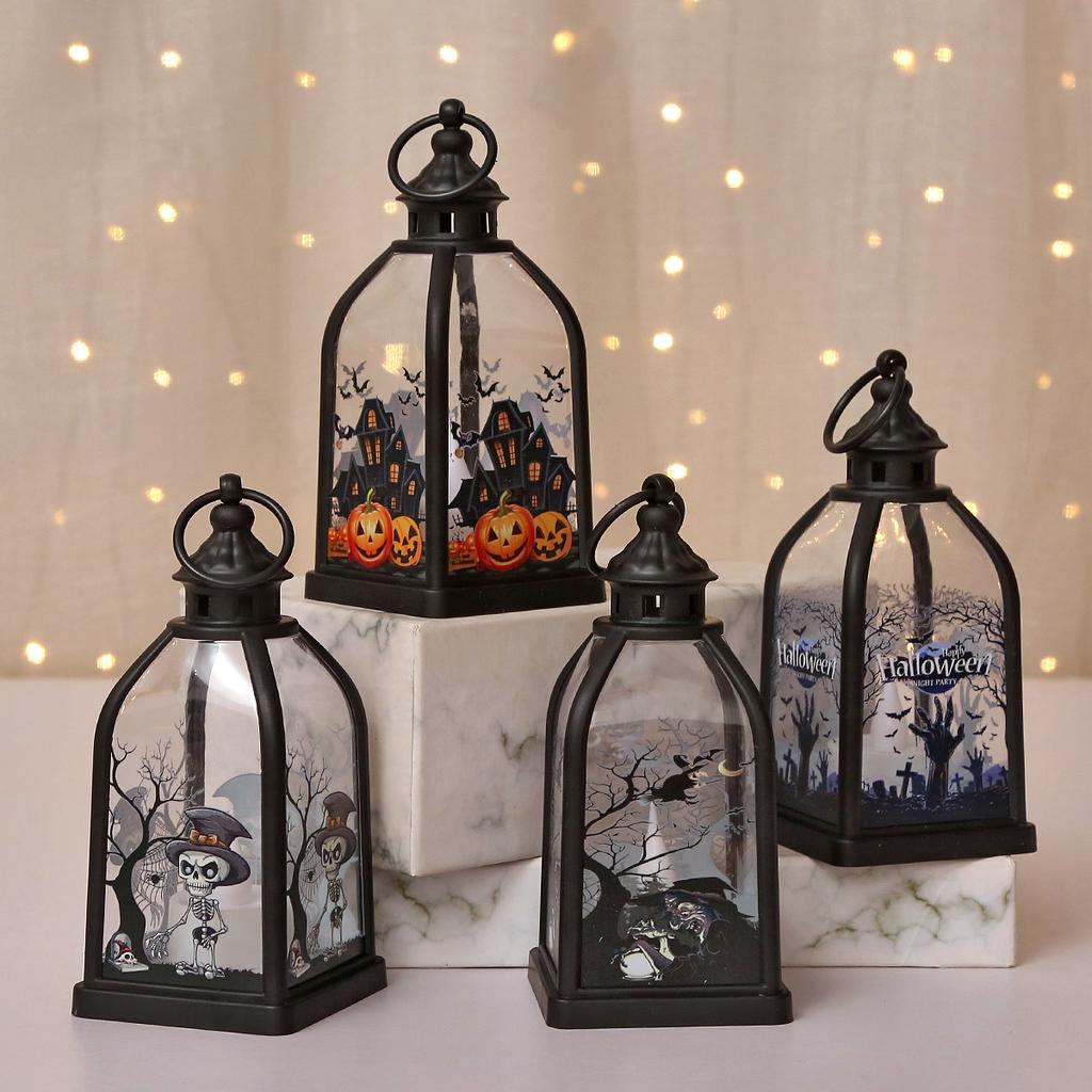 Halloween Decoration Pumpkin Lantern Handheld Light Night Light Electronic Candle Wind Lantern Ghost Party Props