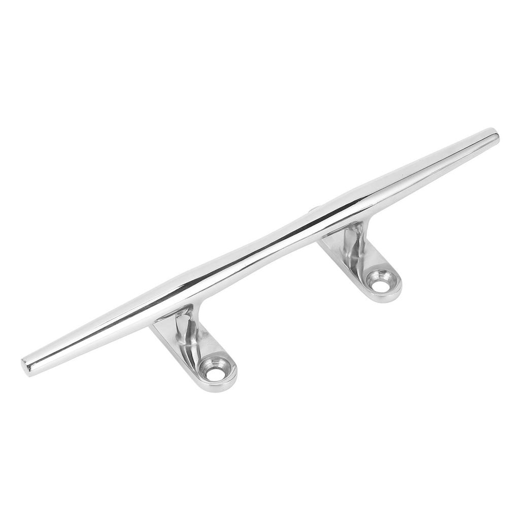 Boat Dock Cleat 10 Inch 316 Stainless Steel Secure Fixation Mirror Polished Marine Rope Cleat for Yacht Speedboat