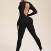 Seamless Sports Yoga Clothes One-piece Long-sleeved Peach Hip Trousers Running Fitness Exercise Pilates Quick-drying Clothes