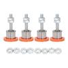 4 Pcs Cutting Machine Foot Pad Stainless Steel PVC Anti Slip Stable Support Heavy Duty Leveling Feet