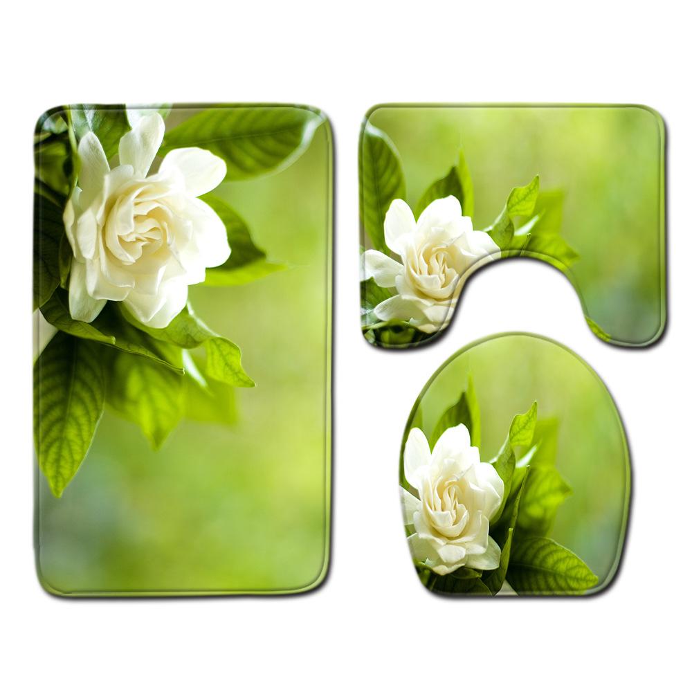 Маленький свежий ванный туалет трехкомпонентный коврик для пола кухня противоскользящий коврик для двери ковер для спальни