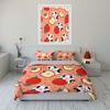 Cartoon Cats Apples Pattern Bedding Duvet Cover Set Duvet Cover Pillowcases  (1*Duvet Cover 2*Pillowcases, without duvet insert)
