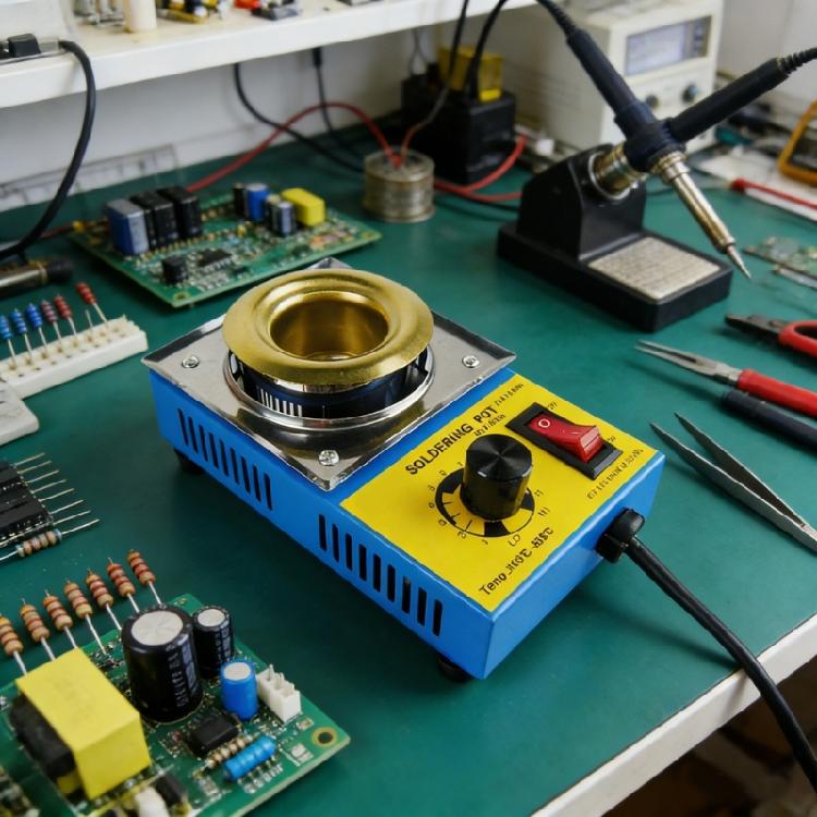 Регулируемая печь для плавления олова 100℃-550℃ Эффективная паяльная станция 160 Вт Вместимостью 500 г И системой охлаждения