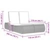 Double Sun Lounger with Cushions Black Poly Rattan