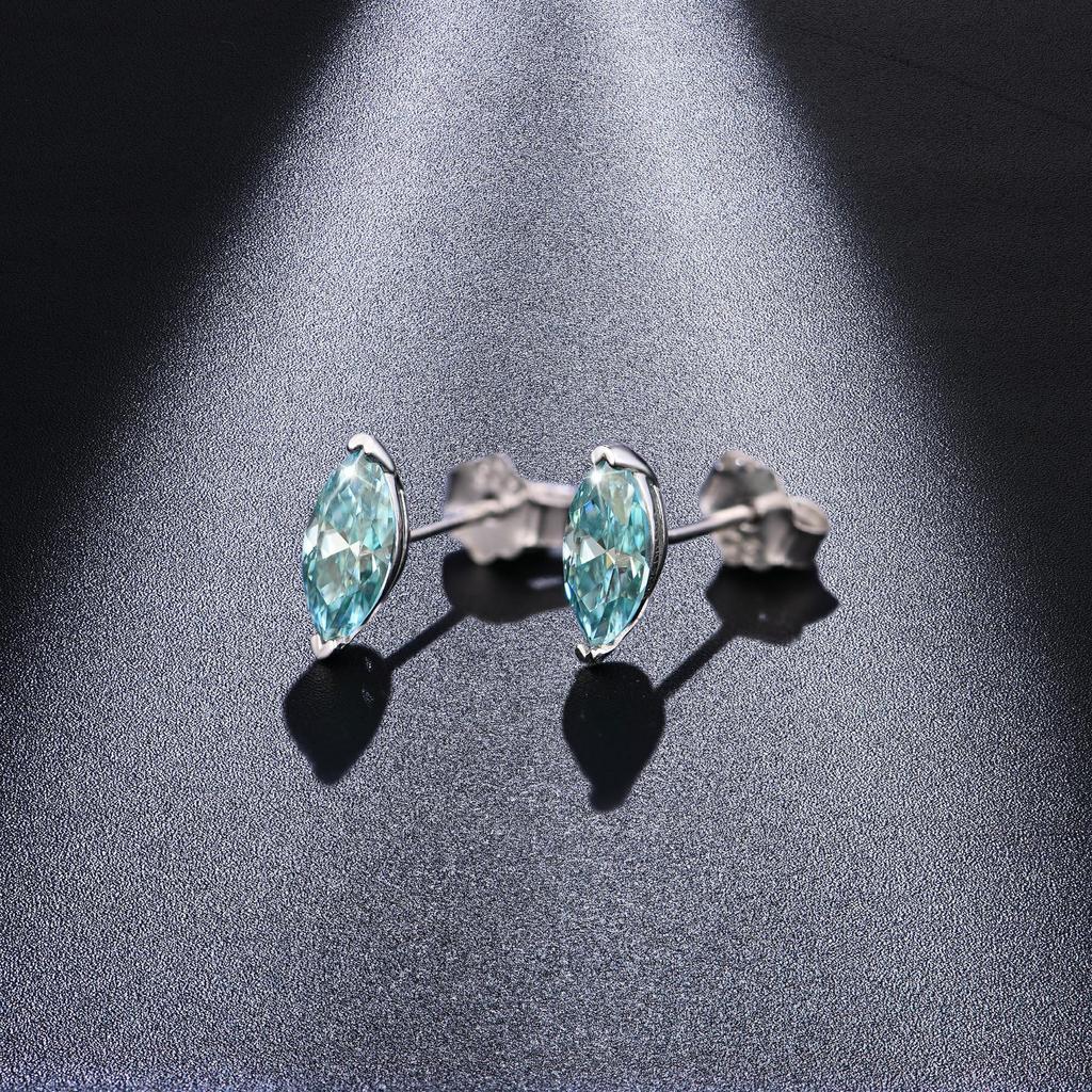0.5CT Marquise Moissanite женские серьги-гвоздики изящные серьги высшего качества с покрытием из серебра 925 пробы и белого золота 18 карат новые для женщин и мужчин