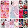 Чехол для телефона Red butterfly on Roses Flower для iPhone 2020se 6 6s 7 8 plus x 10 XR XS 11 12 13 mini pro MAX, черная задняя крышка из ТПУ