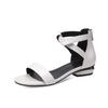 High-top Roman sandals women's summer 2025 new fashion versatile flat low-heeled one-word strap large-size shoes