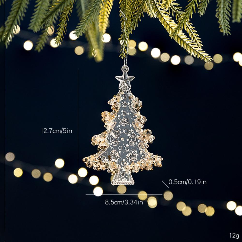 Acrylic Christmas Tree Ornaments DIY Crystal Hanging New Christmas Crystal Pendants Indoor Outdoor