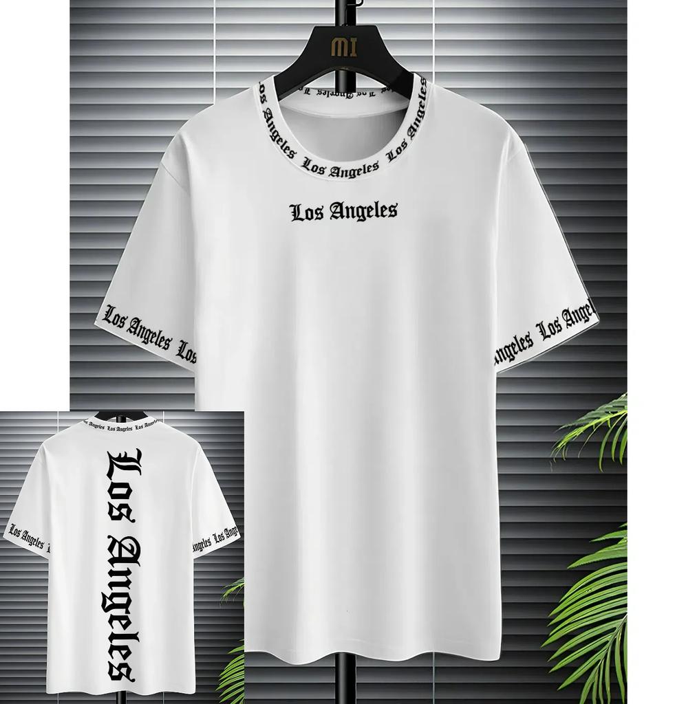 XXS-6XL Большие размеры Мужская футболка с буквенным принтом Летняя повседневная свободная мужская одежда Топы с коротким рукавом Футболки Пуловер