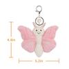 Apricot Lamb Pink Free Butterfly Cute Soft Keychain Plush Perfect for Boys and Fits Kids Backpacks and 13cm Toy, Girls, Purses,