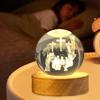 3D Руки Молитва Шар из Искусственного Хрусталя с Деревянным Основанием Прозрачный Гравированный Молитвенный Ручной Шар Ночник Религиозные Христианские Подарки для Женщин Мужчин