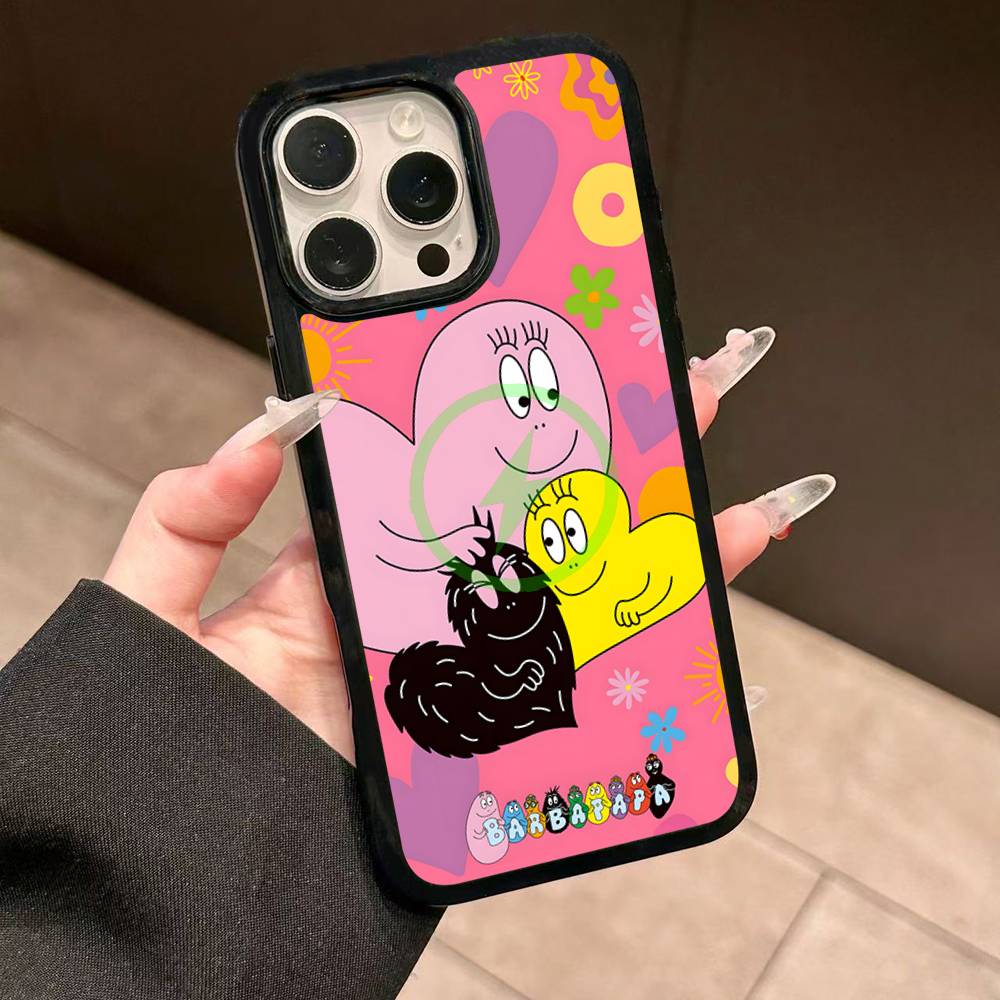 Cartoon Barbapapa Magnetic Wireless Phone Case For IPhone 17 16 15 14 Plus 13 12 11 Pro Max
