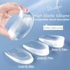 1 Pair Transparent Silicone Insoles, Non-Slip Shock-Absorbing Height-Increasing Insoles, Comfortable and Invisible, Suitable for All Shoe Types