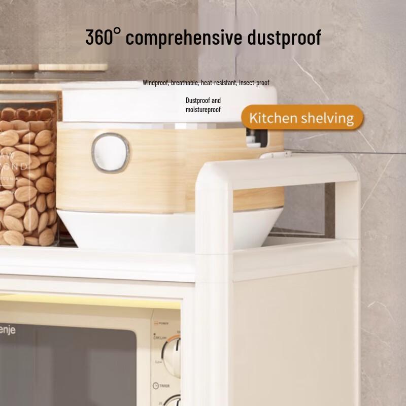 Белая 5-ярусная алюминиевая полка для хранения на кухне и в столовой