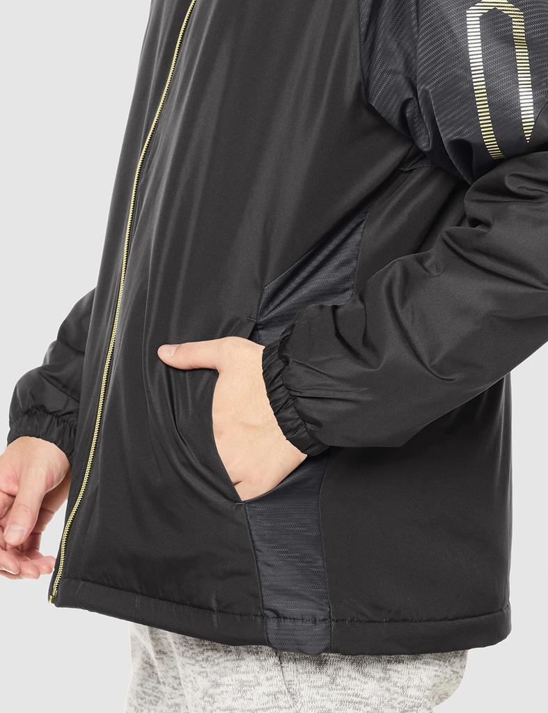 Mizuno MC Line Breath Thermo Training Warmer and Black X Size 32ME2630 Jacket, Moisture-Wicking, Windproof, Water-Repellent, Gold,