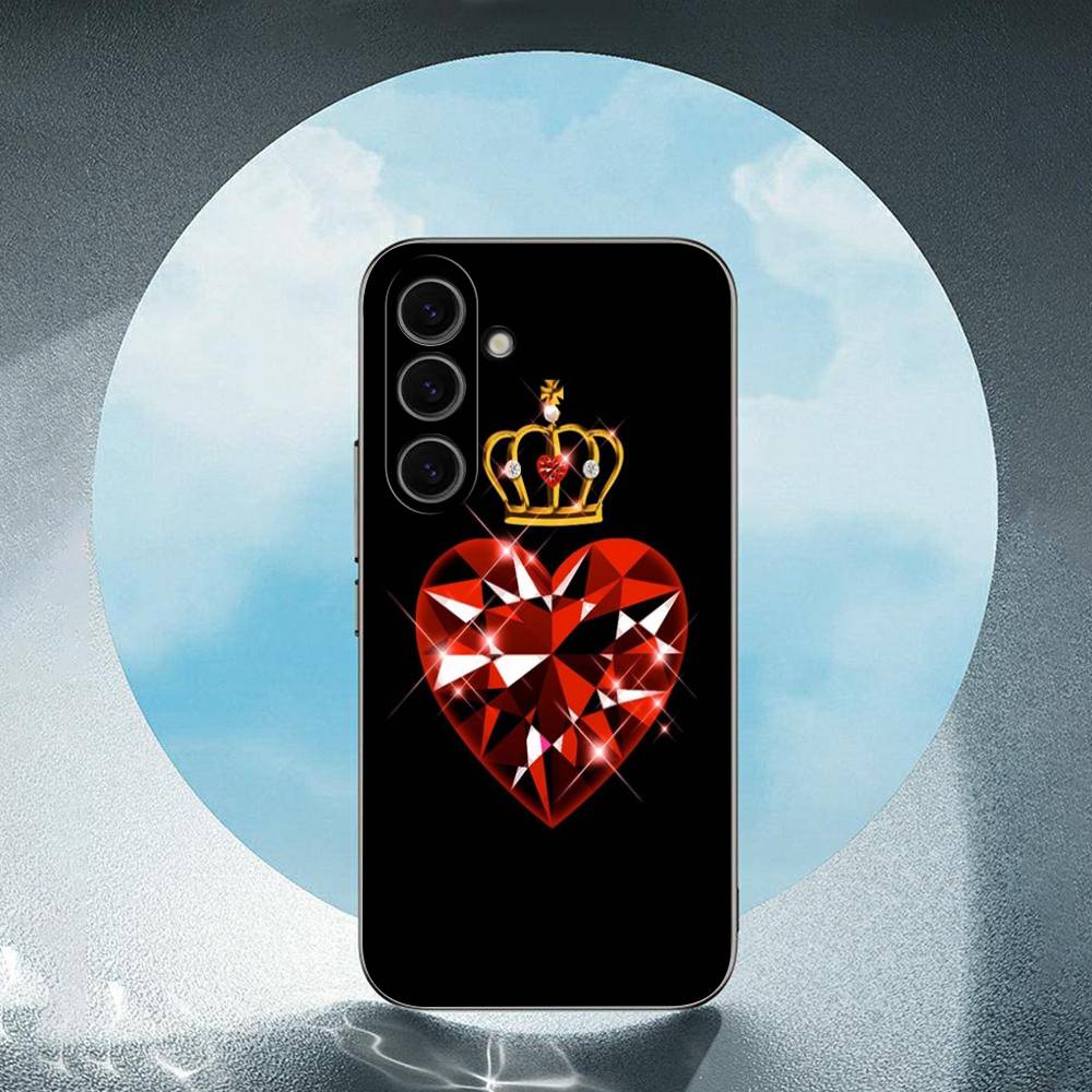 Чехол-накладка Корона для Samsung Galaxy S25 S24 S23 Ultra S22 S21 Plus S20 Черный Мягкий Силиконовый Защитный Чехол