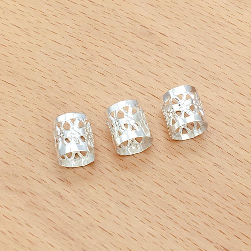 50 шт. Серебряные бусины для дредов Золотые трубки для плетения волос Африканские кольца для волос для женщин и девушек