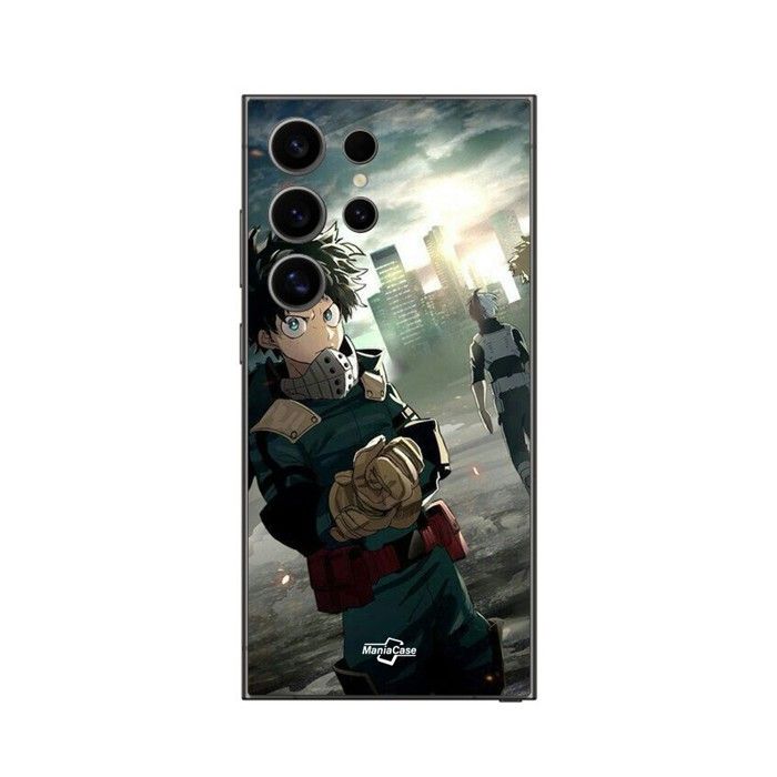 Coque de téléphone - MANIACASE - Samsung Galaxy S24 ultra - Silicone TPU - Anime - Noir
