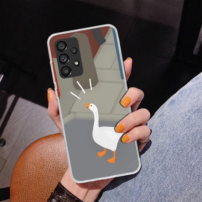 Мультяшный Милый Гусь Игровой Чехол для Телефона Samsung Galaxy A17 A37 A57 A16 A26 A36 A56 A15 A14 A13 A55 A54 A53 A35 A34 A33 A25 A24 A2