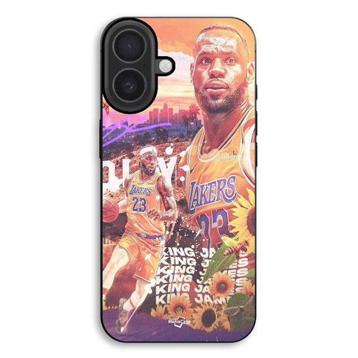 Coque de téléphone - MANIACASE - iPhone 17 - Silicone TPU - Souple - Lebron James 23 LA Lakers